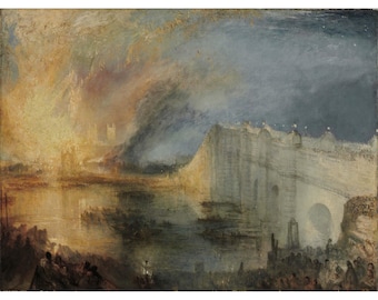J.M.W. Turner: El incendio de las Cámaras de los Lores y de los Comunes, 16 de octubre de 1834 (1834-1835) - Impresión artística giclée