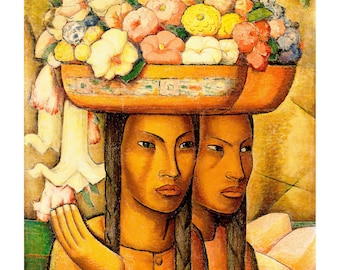 Alfredo Ramos Martínez: Vendedores de flores - Impresión artística Giclée