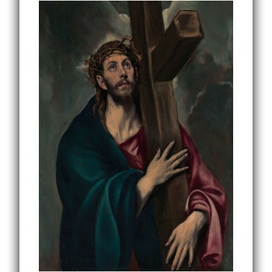 El Greco : Cristo cargando la cruz c. 1577-1587 Giclee Fine Art Print 9 x 12 pulgadas