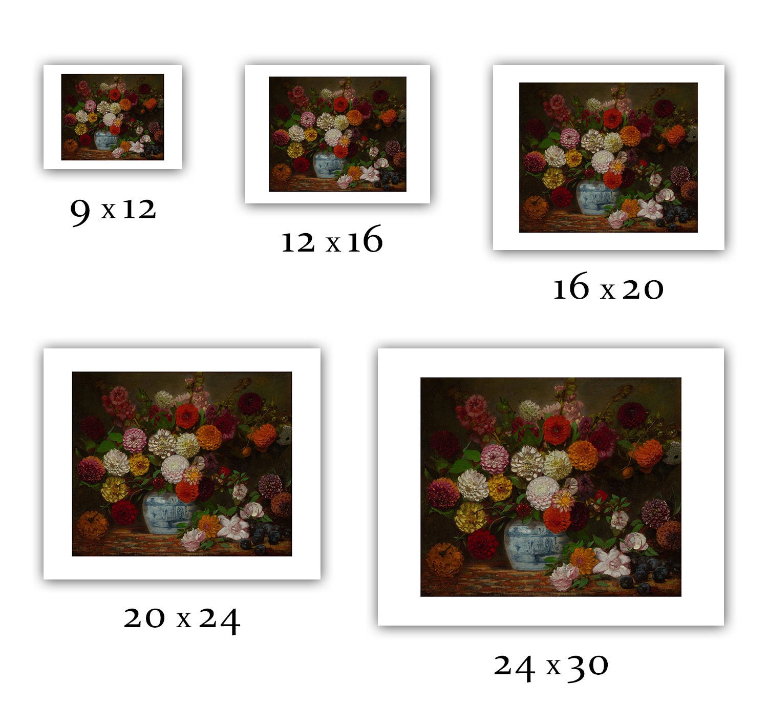 Eugene Delacroix still Life With Dahlias Zinnias Etsy