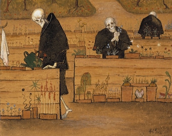 Hugo Simberg : Der Garten des Todes (1896) - Giclee Fine Art Print