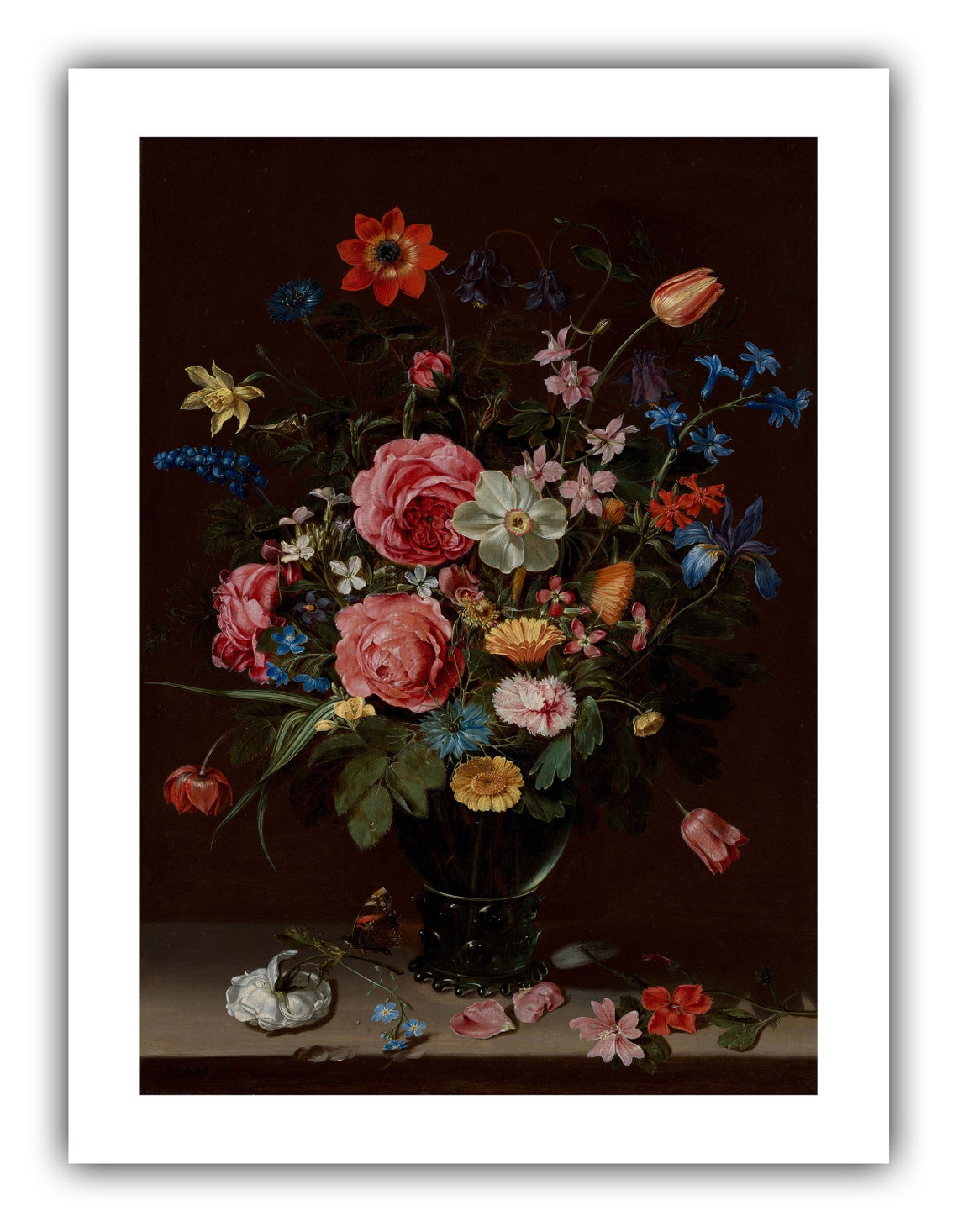 Clara Peeters A Bouquet of Flowers c. 1612 Giclee Fine Etsy