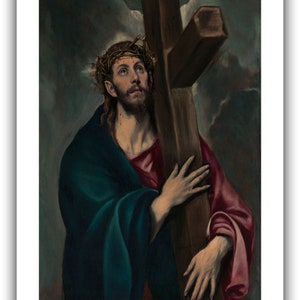 El Greco : Cristo cargando la cruz c. 1577-1587 Giclee Fine Art Print 12 x 16 pulgadas