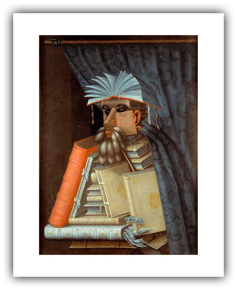 Giuseppe Arcimboldo : De bibliothecaris 1904 Giclee Fine Art Print 24 x 30 inches