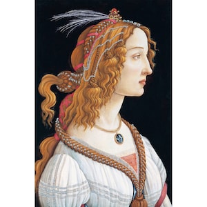 Sandro Botticelli: Ritratto di Simonetta Vespucci come una ninfa (1485) - Giclee Fine Art Print