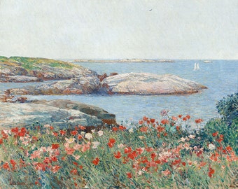 Childe Hassam : Poppies, Isles of Shoals (1891) - Giclee Fine Art Print