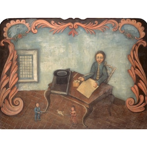 Folk Art : At the Writing Table (c. 1790) - Giclee Fine Art Print