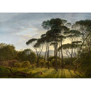 Hendrik Voogd : Italian Landscape with Umbrella Pines (1807) - Giclee Fine Art Print