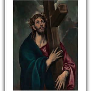 El Greco : Cristo cargando la cruz c. 1577-1587 Giclee Fine Art Print 20 x 30 pulgadas