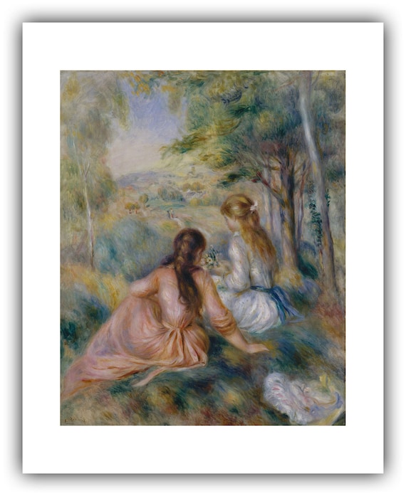 ピエール＝オーギュスト・ルノワール：草原にて（1888-1892