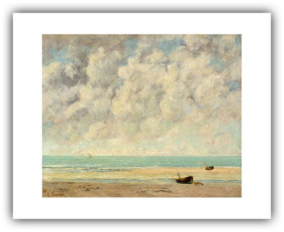 ギュスターヴ・クールベ：静かな海（1869） - ジクレー版画 - Etsy 日本