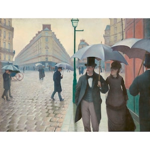 Gustave Caillebotte : Paris Street; Rainy Day (1877) - Giclee Fine Art Print