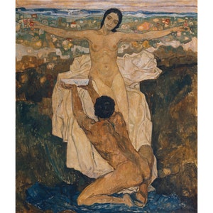 Karl Borschke : At the Source of Life (c. 1918) - Giclee Fine Art Print