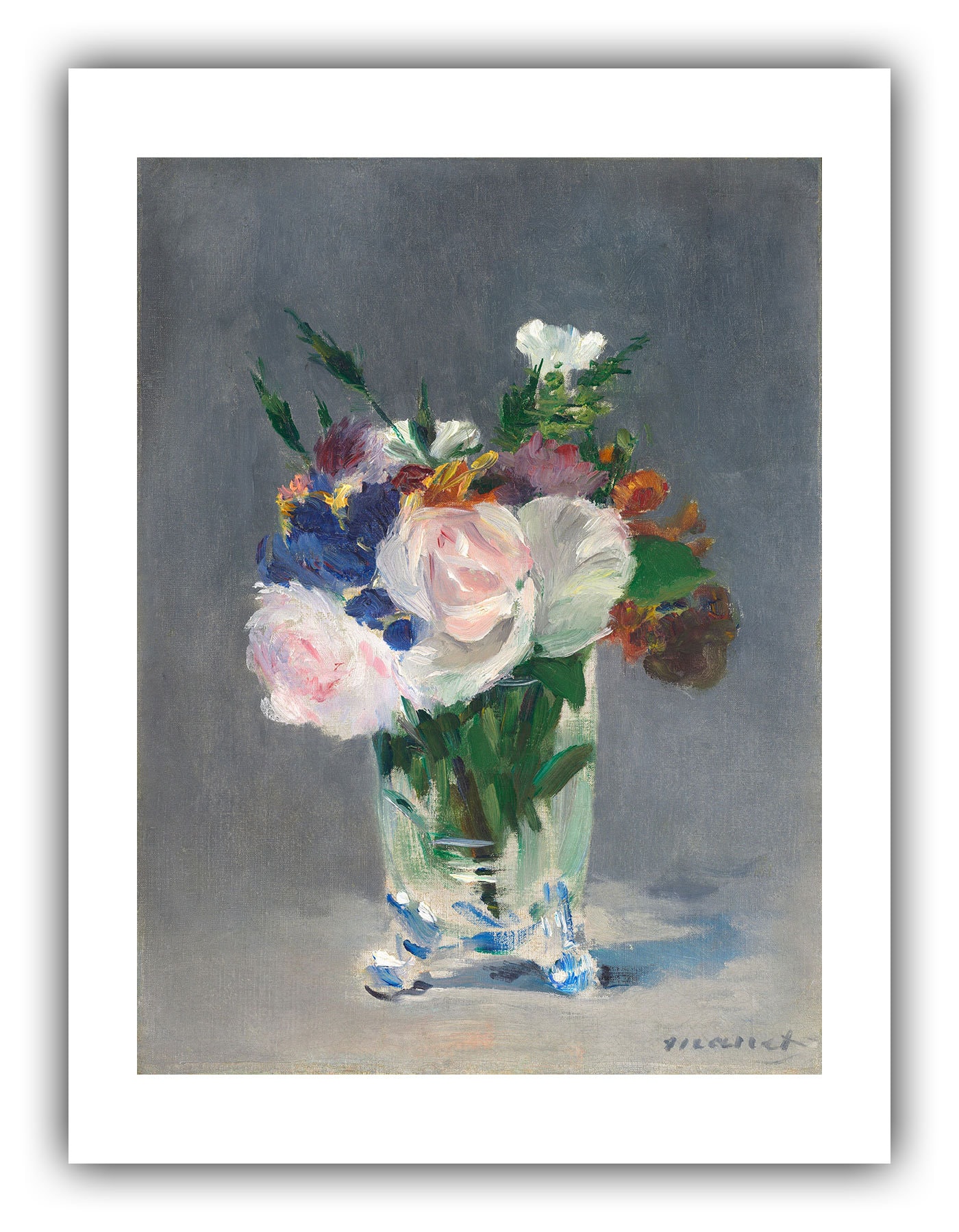 エドゥアール・マネ：クリスタルの花瓶の花（1882年頃