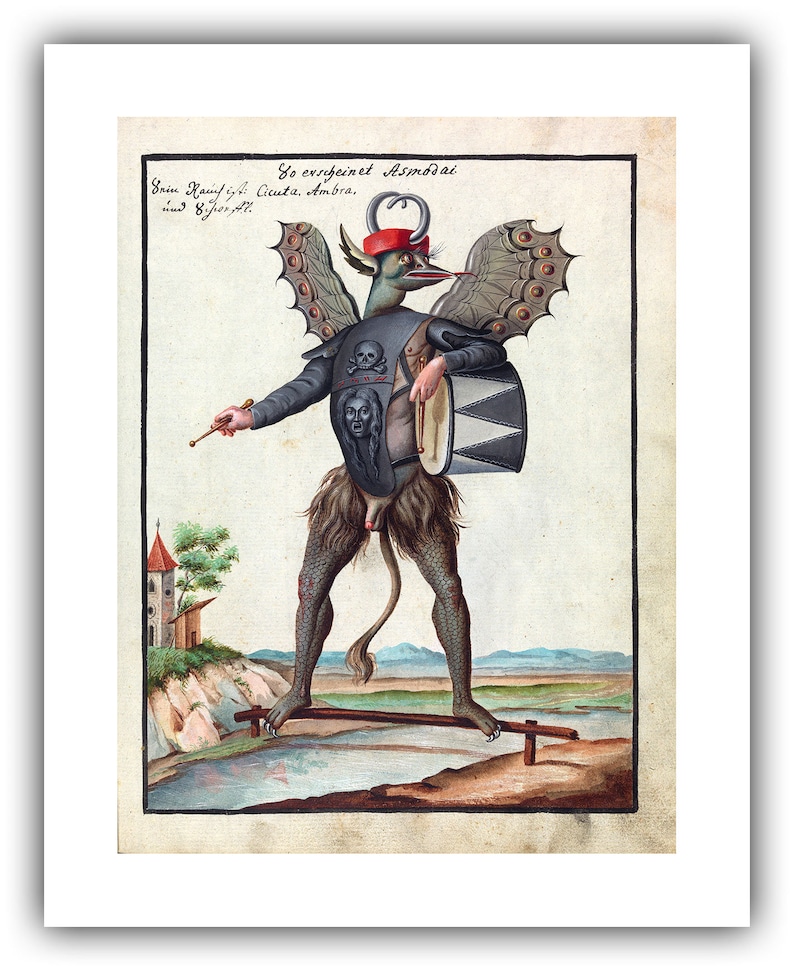 Occult Art : Asmodeus Compendium Rarissimum, c. 1792 Giclee Fine Art Print 24 x 30 inches