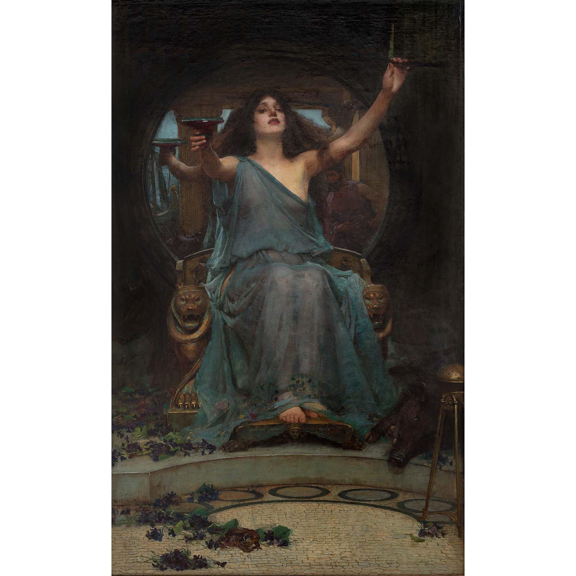 John William Waterhouse : Circe Offering the Cup to Ulysses (1891) - Giclee Fine Art Print