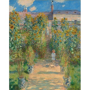 Claude Monet : The Artist's Garden at Vetheuil (1880) - Giclee Fine Art Print