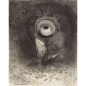 Odilon Redon : There was Perhaps a First Vision Attempted in the Flower 1883 Giclee Fine Art Print image 1