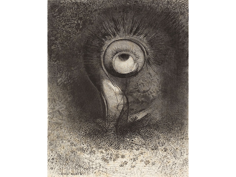 Odilon Redon : There was Perhaps a First Vision Attempted in the Flower 1883 Giclee Fine Art Print image 1