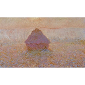 Claude Monet : Grainstack, Sun in the Mist (1891) - Giclee Fine Art Print