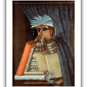 Giuseppe Arcimboldo : De bibliothecaris 1904 Giclee Fine Art Print 9 x 12 inches