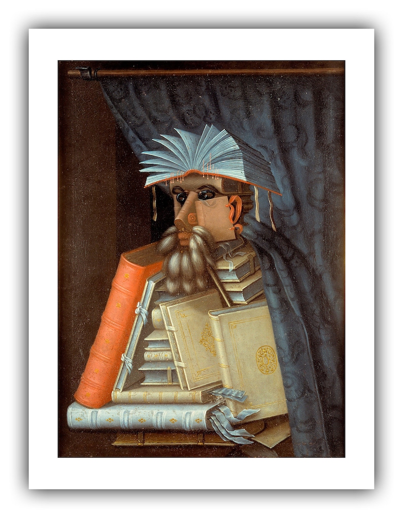 Giuseppe Arcimboldo : De bibliothecaris 1904 Giclee Fine Art Print 9 x 12 inches