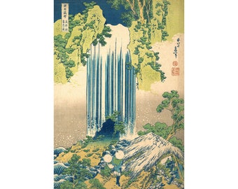 Katsushika Hokusai : Yoro Waterfall in Mino Province (c. 1832) - Giclee Fine Art Print