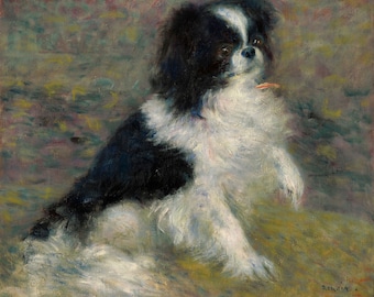 Pierre-Auguste Renoir : Tama, der japanische Hund (um 1876) - Giclee Fine Art Print