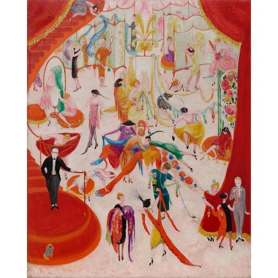 Tableau Décoratif - Les Cathédrales De Broadway Par Florine Stettheimer - Toile Sur Cadre