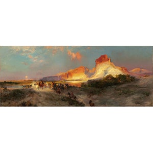 Thomas Moran : Green River Cliffs, Wyoming (1881) - Giclee Fine Art Print