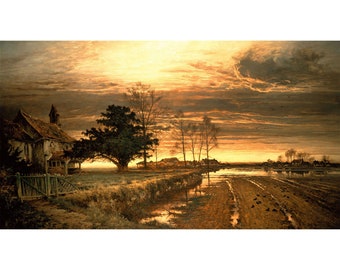 Benjamin Williams Leader : In the Evening it Shall be Light (1882) - Giclee Fine Art Print