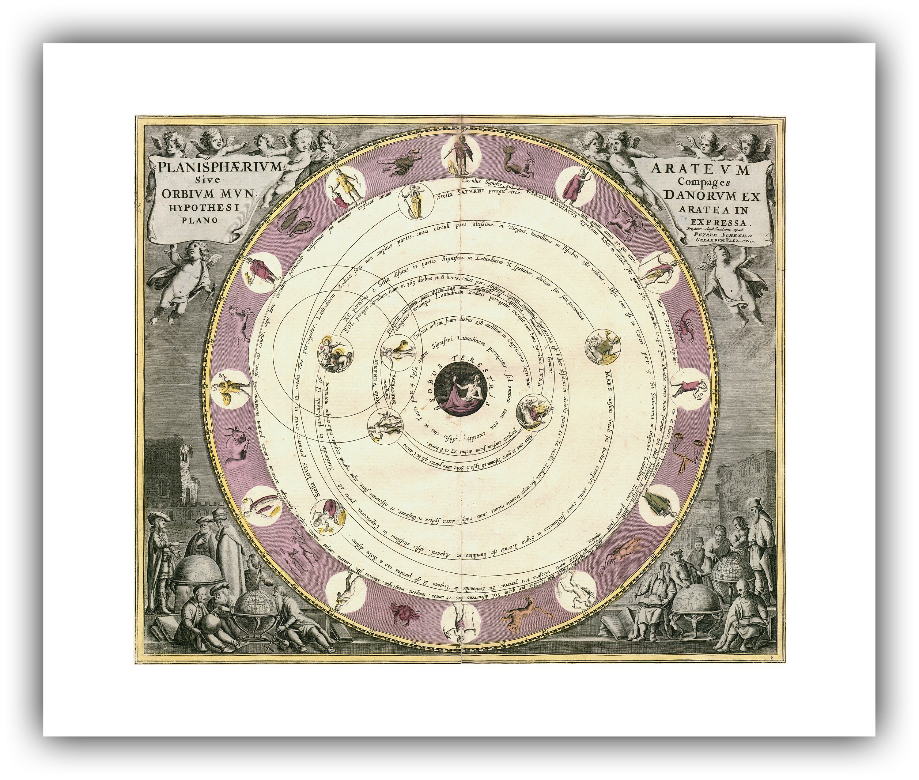 1660 Celestial Map Print Plate 1 Harmonia Macrocosmica Vintage Map ...