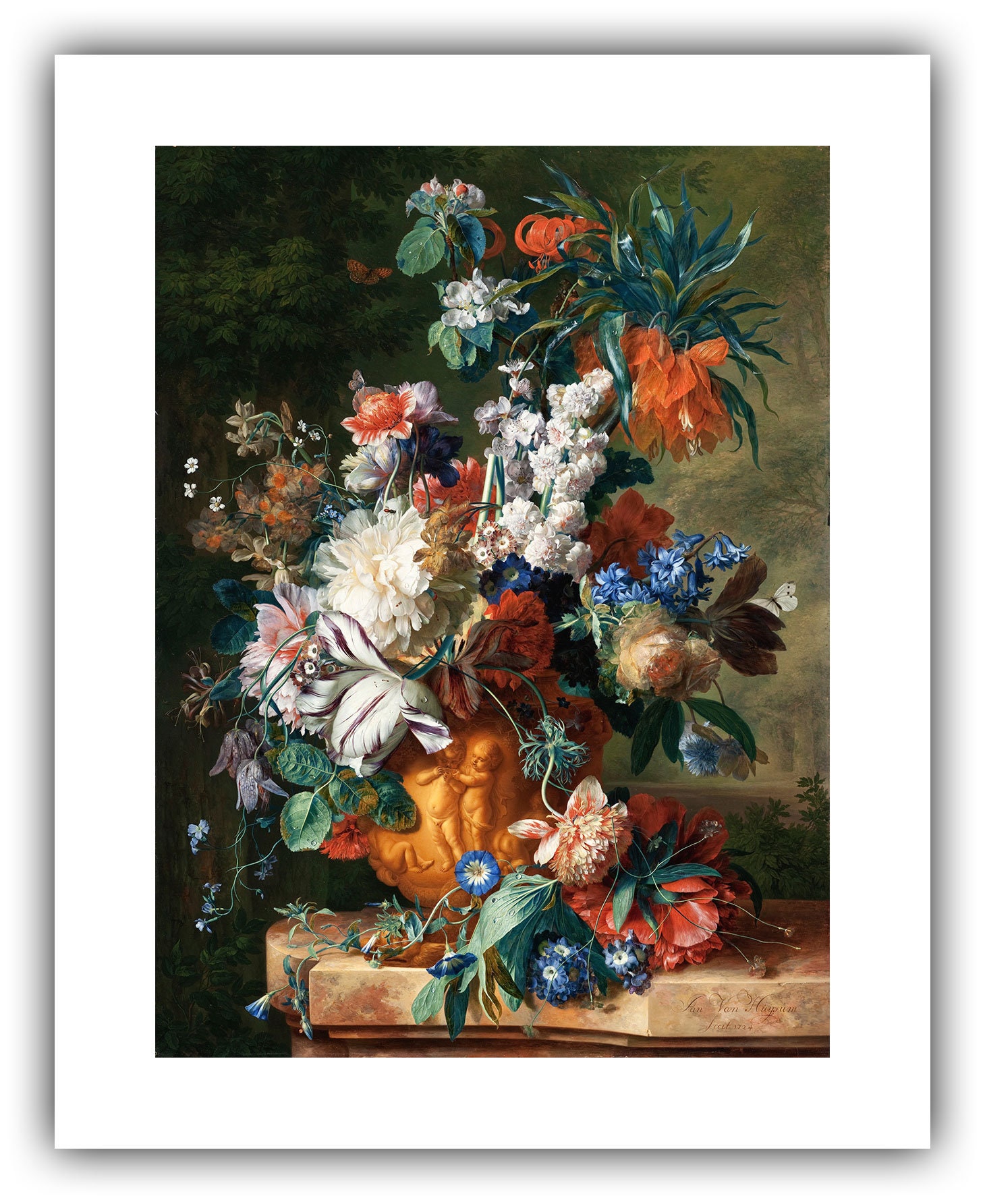 Jan Van Huysum Bouquet of Flowers in an Urn 1724 Giclee Etsy Australia