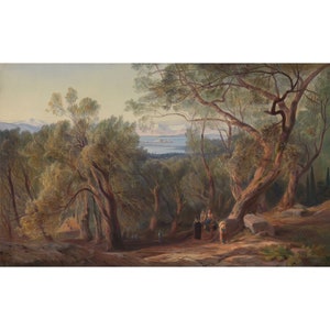Edward Lear : Corfu from Santa Decca (1862) - Giclee Fine Art Print