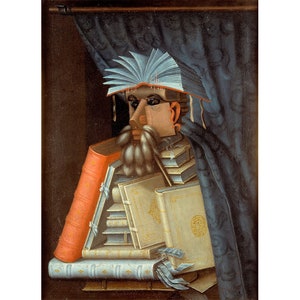 Giuseppe Arcimboldo : De bibliothecaris 1904 Giclee Fine Art Print afbeelding 1