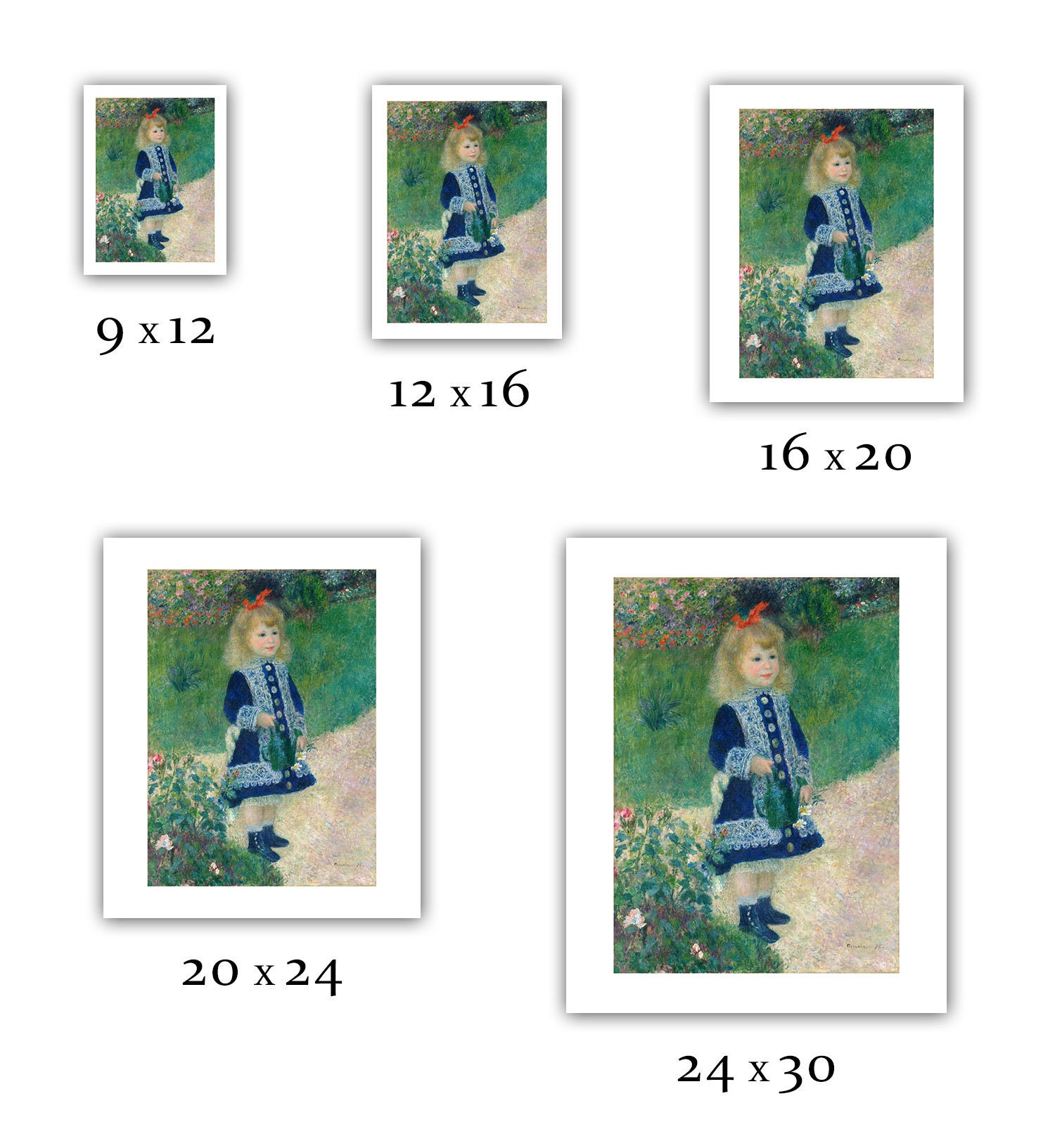 Postkarte Auguste Renoir 1876 Mädchen mit Giesskanne 