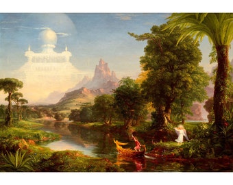 Thomas Cole : The Voyage of Life II - Youth (1842) - Giclee Fine Art Print