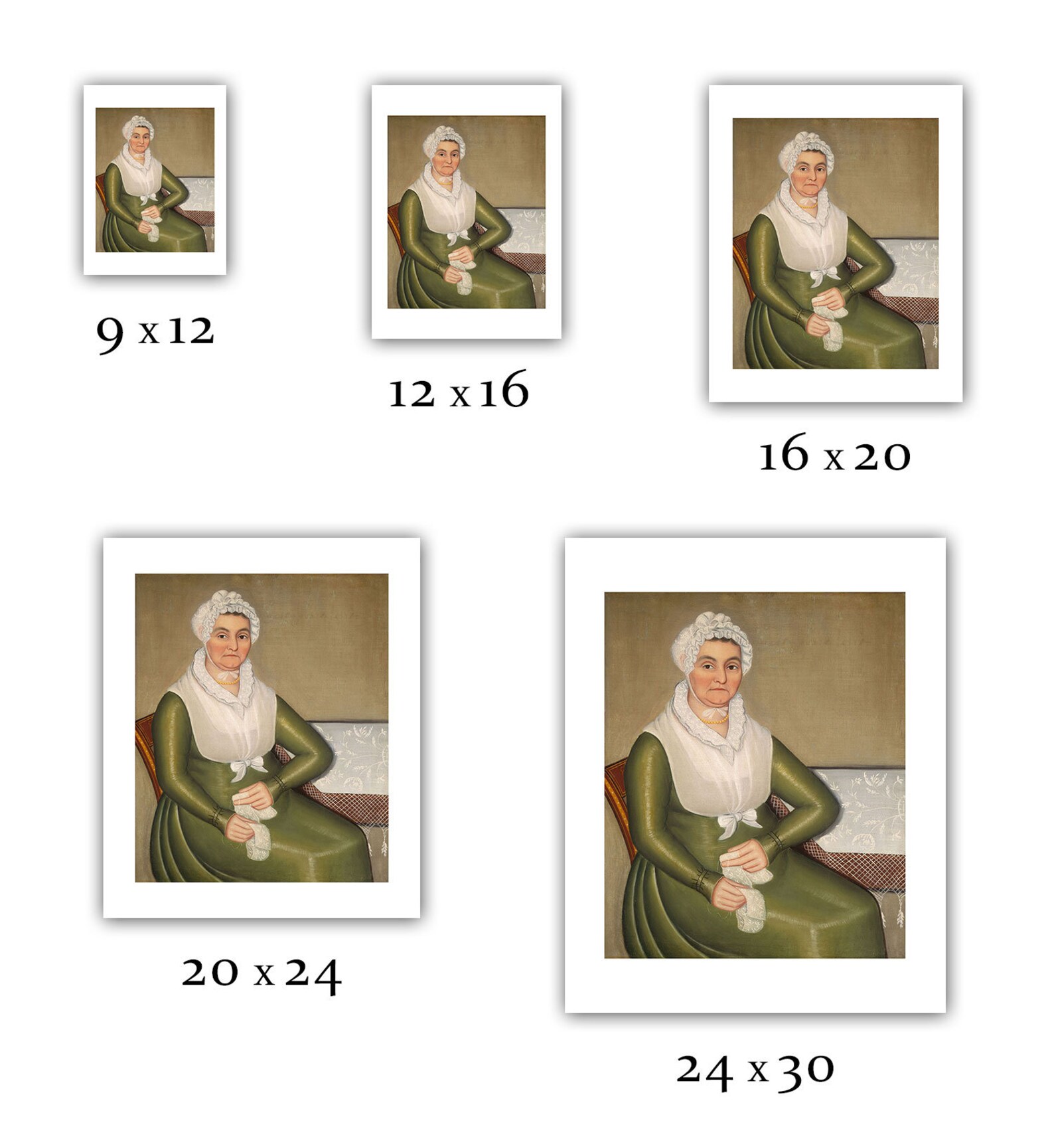 Ammi Phillips Folk Art : Alsa Slade (1816) - Giclee Fine Art Print - Etsy