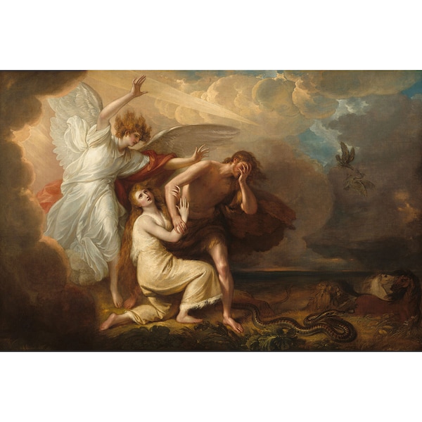 Benjamin West : Expulsion of Adam and Eve from Paradise (1791) - Giclee Fine Art Print