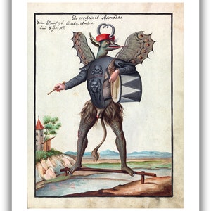 Occult Art : Asmodeus Compendium Rarissimum, c. 1792 Giclee Fine Art Print 12 x 16 inches