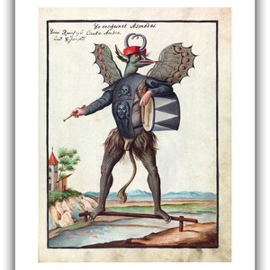 Art occulte : Asmodée Compendium Rarissimum, c. 1792 Giclee Fine Art Print 16 x 20 pouces