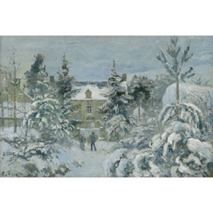 Camille Pissarro : Piette&#39;s House at Montfoucault (1874) - Giclee Fine Art Print