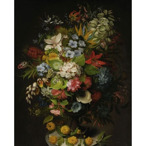Henryka Beyer: Un ramo de flores en un jarrón (1827) - Impresión artística Giclée