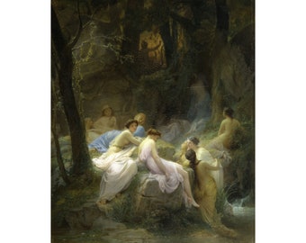 絵画 Listening Nymphs Listening to the Songs of Orpheus, by Charles François