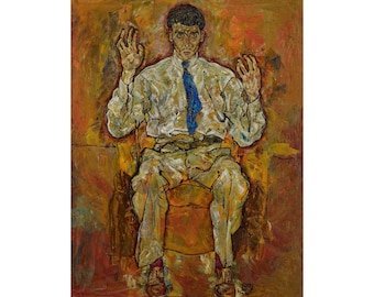 Egon Schiele: Retrato de París von Gutersloh (1918) - Impresión de Bellas Artes Giclee