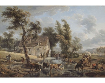 Jean-Louis Demarne : The Mill (between 1772 and 1829) - Giclee Fine Art Print