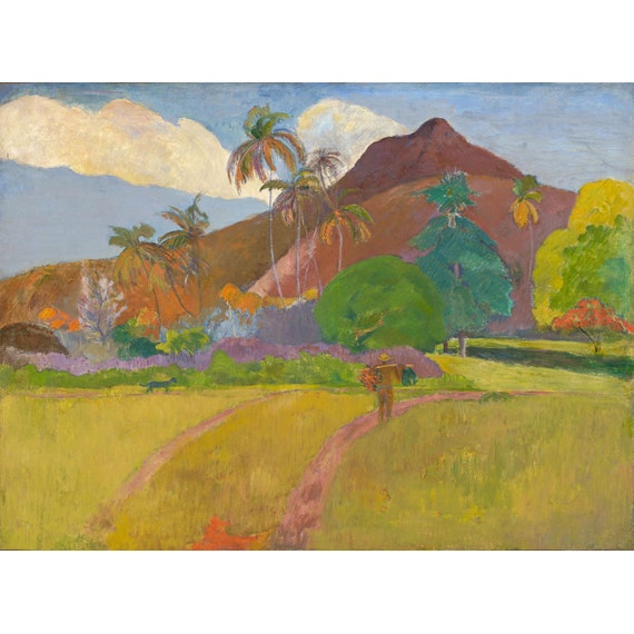 ポール・ゴーギャン：タヒチの風景（1891年） - ジクレー版画 - Etsy 日本