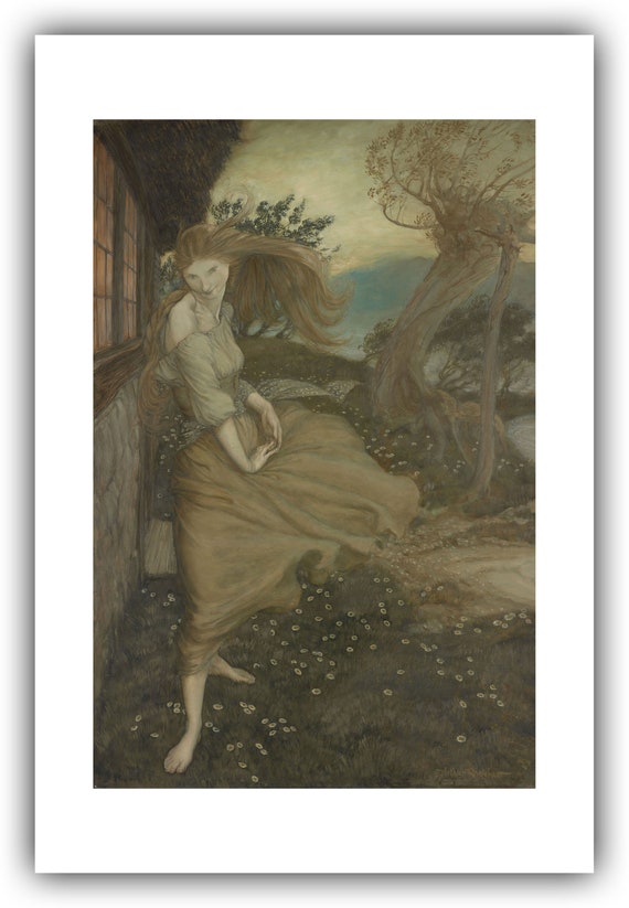 アーサー・ラッカム：窓辺のウンディーネ（1915年） - ジクレー版画