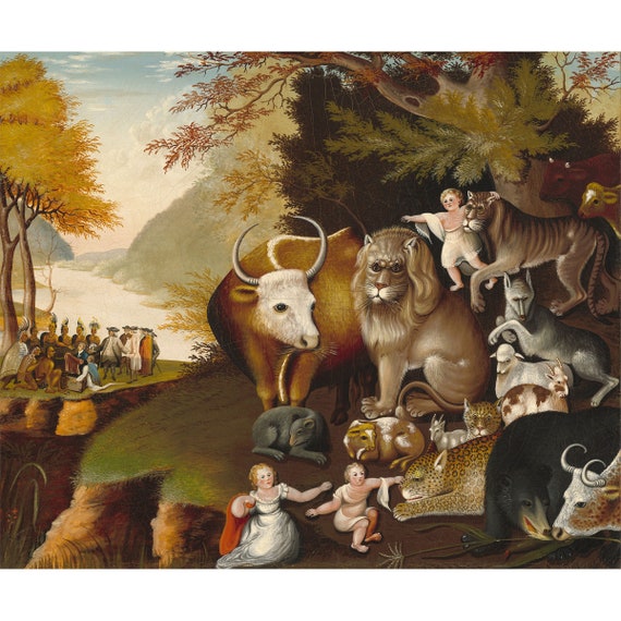 Edward Hicks the Peaceable Kingdom c. 1834 Giclee Fine Art Print