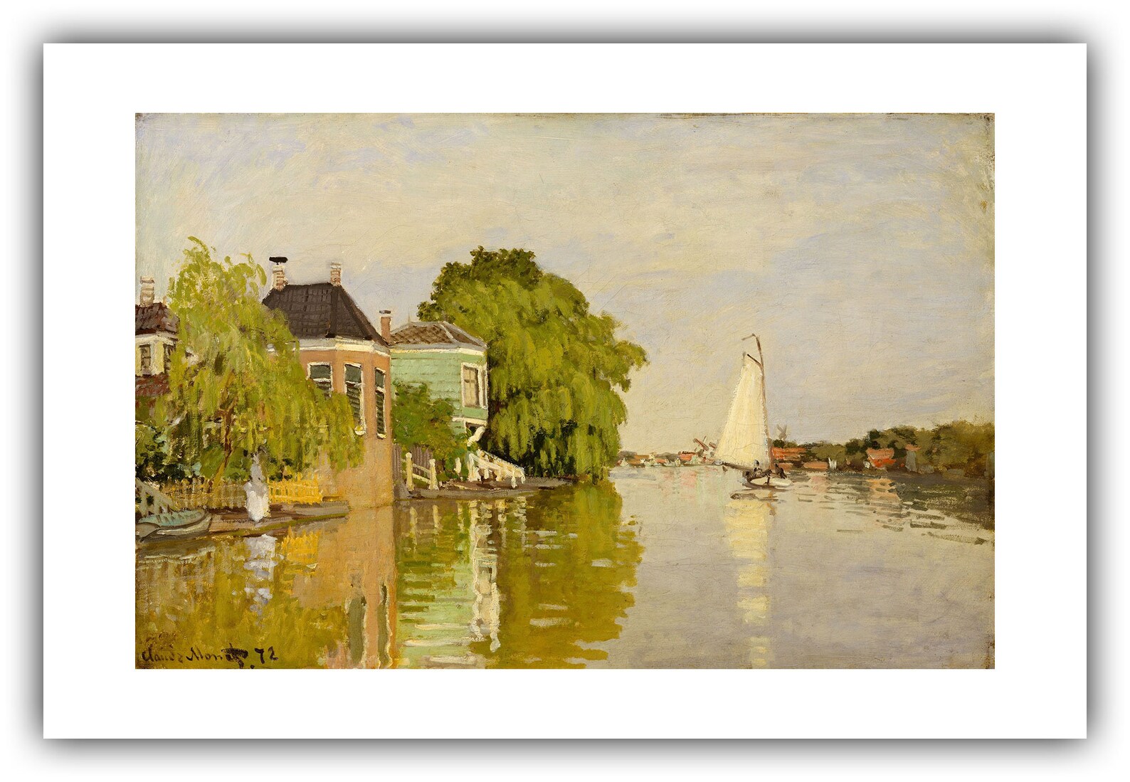 Claude Monet : Houses on the Achterzaan (1871) - Giclee Fine Art Print ...